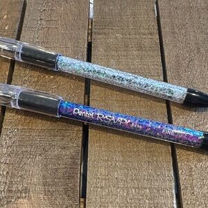 Pentel R.S.V.P. Fine Glitter Gel Pens - Blue Purple and Silver